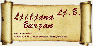 Ljiljana Burzan vizit kartica